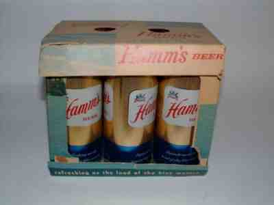 * VINTAGE HAMM'S BEER 6 PACK of KING-SIZE CANS ( EMPTY ) MINT UNUSED !