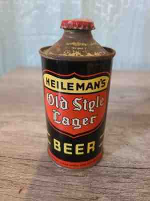 Heilemans Old Style Lager Beer Can cone top can LaCrosse, Wisconsin with cap