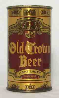 Old Crown Beer 12 oz. Flat Top Beer Can-Centlivre Brewing Corp-Fort Wayne, IN.