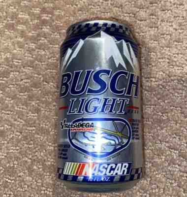 Vintage BUSCH LIGHT NASCAR TALLADEGA 12 oz Stay tab beer can B/O Aluminum