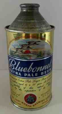 Outstanding 100% Original Bluebonnet Cone Top Beer Can Dallas Ft Worth Brewing