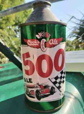 Cooks 500 Cone Top beer can, Excellent condition wall find, extremely rare