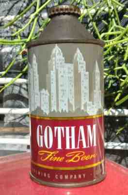 GOTHAM Cone Top Beer Can, Excellent condition Super Rare Find