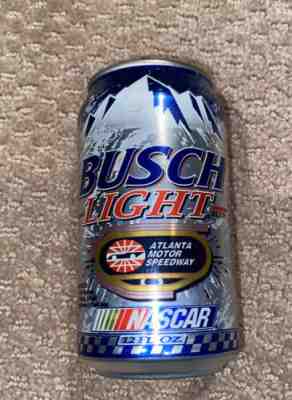 Vintage BUSCH LIGHT NASCAR ATLANTA MS 12 oz Stay tab beer can B/O Aluminum