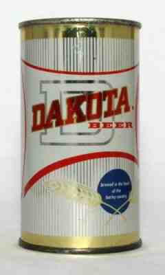 Dakota Beer 12 oz. Flat Top Beer Can-Dakota Brewing Bismarck  North Dakota