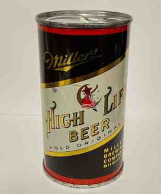 RARE IRTP (BLACK) MILLER HIGH LIFE BEER OL ORIGINAL FLAT TOP CAN MILWAUKEE EMPTY