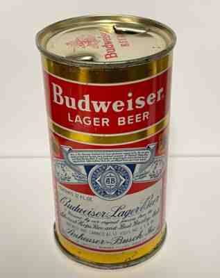 BUDWEISER LAGER BEER FLAT TOP CAN Split Label GOLD CAN St Louis MO VANITY LID