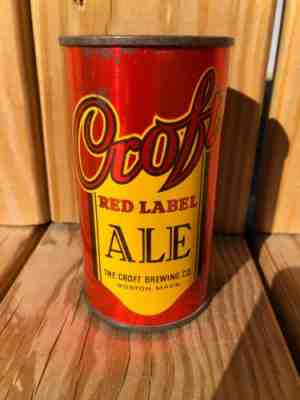 CROFT RED LABEL ALE Flat Top Beer Can Cone Top *** ORIGINAL & RARE ***