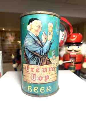 Cream Top Beer, Flat Top Beer Can, Manhattan Brewing, Chicago IL, 52-7