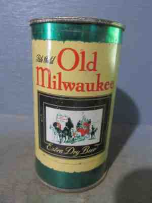 OLD MILWAUKEE PALE GOLD EXTRA DRY FLAT TOP BEER CAN -[EMPTY CANS, READ DESC.]-