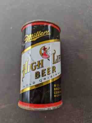 RARE IRTP (BLACK) MILLER HIGH LIFE BEER OLD ORIGINAL FLAT TOP CAN