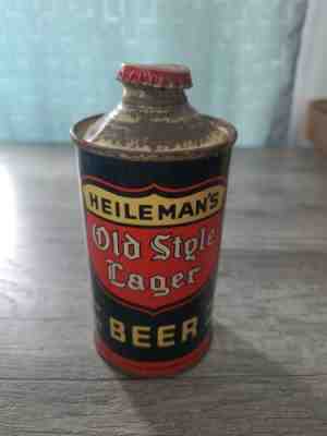 Heilemans Old Style Lager Beer Can cone top can LaCrosse, Wisconsin with cap
