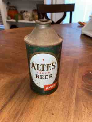 Vintage Altes Brisk Beer/Ale Cone Top Metal Beer Can Gas/ Oil/ Advertising Soda