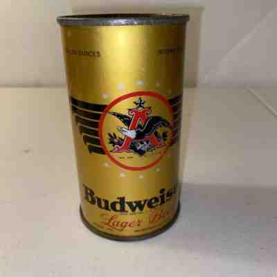 BUDWEISER LAGER GOLD OI IRTP Flat Top GOLD Empty Beer Can Copyright 1936 21012