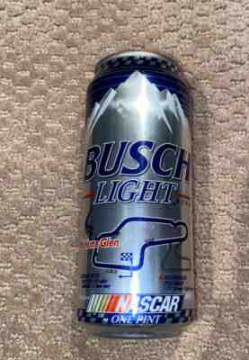 Vintage BUSCH LIGHT NASCAR Watkins Glen 16 oz Stay tab beer can B/O Aluminum
