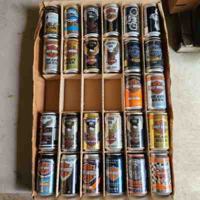 26 different Harley Davidson Beer cans Milwaukee Sturgis Daytona Motorcycle Bar