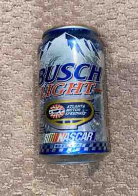 Vintage BUSCH LIGHT NASCAR ATLANTA MS 12 oz Stay tab beer can B/O Aluminum