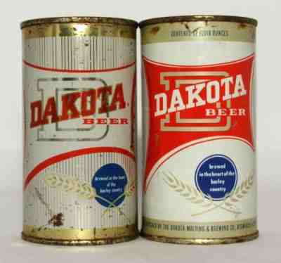 Dakota Beer 12 oz. Flat Top Beer Cans-Dakota Brewing Bismarck  North Dakota