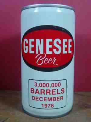 1978 GENESEE BEER - 3,000,000 Barrels - CRIMPED STEEL PULL TAB CAN -Rochester NY