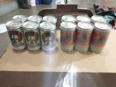 2 vintage 6packs Beer Cans Billy Beer & JR Ewingâ??s Private Stock Texas pull tab