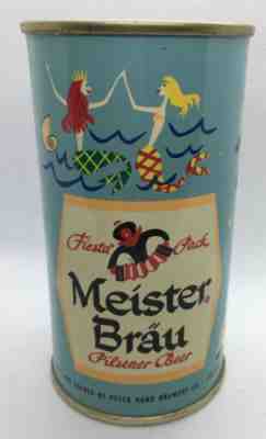 Meister Brau Fiesta Pack Mermaids Capitan Flat Top Beer Can Coin Bank Top