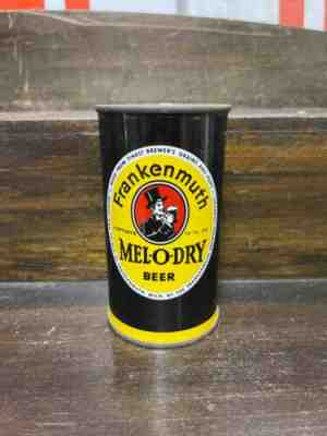 EX+ CONDITION Vtg 50s 60s FRANKENMUTH MEL-O-DRY Flat Top 12 Oz Beer Can MICHIGAN