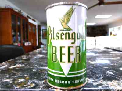 1938 PILSENGOLD STEEL FLAT TOP BEER CAN SAN FRANCISCO CALIFORNIA IRTP OI EMPTY