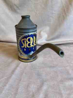 Sierra Beer Cone Top Beer Can Made Into Oil Can Reno Brewing Empty