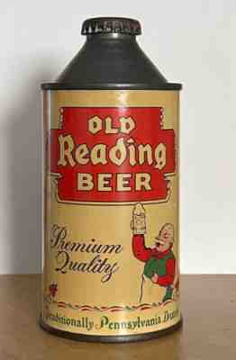 Old Reading Beer Premium Quality 12oz Cone Top Can - Reading,PA - USBC #176-32