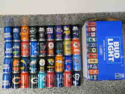 Bud Light NFL Football Team Sport Limited Edition Bud Light Logo EMPTY beer can