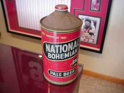 National Bohemian Quart cone top beer can original cap