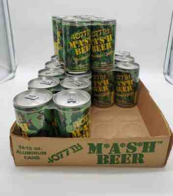 Case of M.A.S.H. 4077 Beer Cans with BOX, Rings and Pull Tabs 1980S