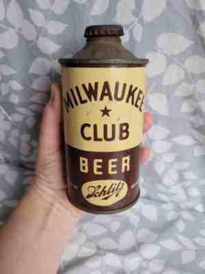 VINTAGE MILWAUKEE CLUB BEER CAN JOS. SCHLITZ BREWING COMPANY CIRCA 1940