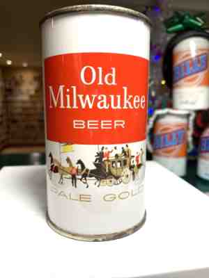 Old Milwaukee Pale Gold Flat Top Beer Can 107-29 COACH CAN Schlitz Milwaukee WI