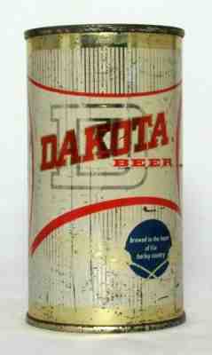 Dakota Beer 12 oz. Flat Top Beer Can-Dakota Brewing Bismarck  North Dakota