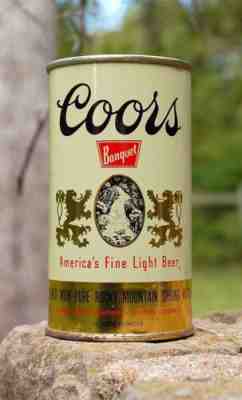 GORGEOUS COORS FLAT TOP BEER CAN! B/O'ed W/SHINY LIDS!