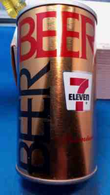 7 eleven 7/11 pull tab top BEER CAN , Hammonton NJ TAX lid empty can