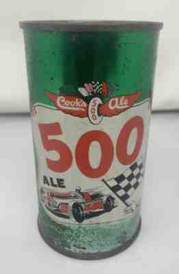 Cooks 500 Ale Flat Top Beer Can Indianapolis Breweriana Collectibles - RARE LID