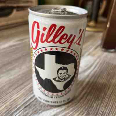 Vintage 1970 Gilleyâ??s Beer Can Original Tab Spoetzl Brewery Inc, Shiner, Tx