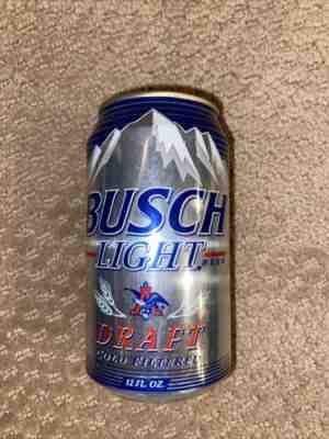 Vintage Busch Light DRAFT 12 Oz Aluminum Beer Can Cold Filtered B/O St. Louis MO