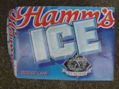 Vintage 12 Pack Carton Hamms ICE BREWED ALE Aluminum Beer Cans Bottom Open Empty