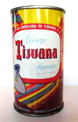 Tijuana Superior Flat Top Beer Can / Tijuana, Mexico / Air Sealed / Graphics