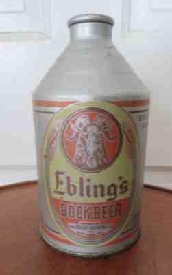 Vintage Ebling's Ebling Bock Beer Can NY NY Ram head cone top good condition
