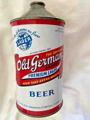 Old German Lager Beer Quart Beer Can Queen City Cumberland, MD Excellent