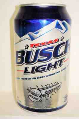 BUSCH LIGHT TEXAS "ICE COLD INDICATOR" (HOUSTON, TX) (ALUMINUM) Beer Can C120