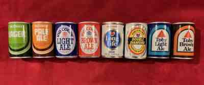 Vintage Beer Cans Lot: Waitrose, Ind Coope & Toby 275 ml Pull Tab Cans 8 Cans