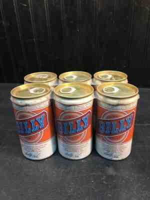 Vintage Billy Beer Unopened Empty 6 Pack of Can with Plastic Holder Carter B
