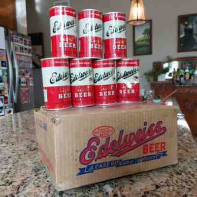 Brewery Memorabilia Collectibles : Edelweiss Light Flat Top Beer Can ...