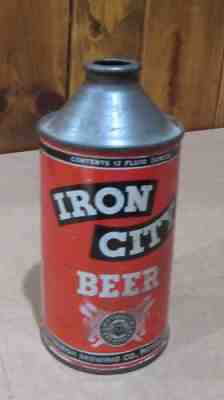 1940s Iron City Beer 12oz Cone Top Beer Can