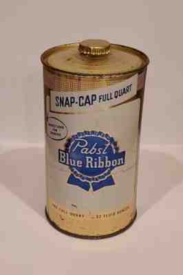 INDOOR PABST BLUE RIBBON BEER quart cone top (USBC #216-18) from NEW JERSEY !!